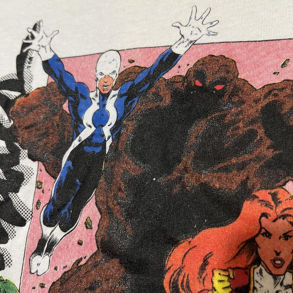 Vintage Elementals Shirt Marvel Avengers Ringer Comic Images Book Superhero 80s - Picture 5 of 10